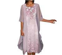 Keepink Mother of The Bride 2 Piece Outfit - Elegant Lace Hollow Out Long Sleeve Cardigan + Sleeveless Dress Set for Wedding Guests