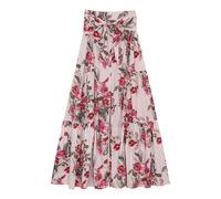 Keepink Palazzo Trousers for Women UK Casual High Waist Wide Leg Pants Loose Fit Floral Printed Elastic Waist Flowy Trousers Drawstring Jog Yoga Bottoms Tracksuit Sweatpants