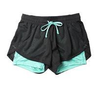 Keepink Running Shorts Womens 2 in 1 Gym Shorts Casual Lightweight Mesh Double Layer Bottoms Quick Dry Sports Tennis Gym Workout Bottoms Ladies Short Leggings Comfy Jogging Pants