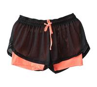 Keepink Running Shorts Womens 2 in 1 Gym Shorts Casual Lightweight Mesh Double Layer Bottoms Quick Dry Sports Tennis Gym Workout Bottoms Ladies Short Leggings Comfy Jogging Pants