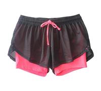 Keepink Running Shorts Womens 2 in 1 Gym Shorts Casual Lightweight Mesh Double Layer Bottoms Quick Dry Sports Tennis Gym Workout Bottoms Ladies Short Leggings Comfy Jogging Pants