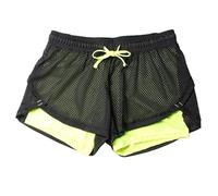 Keepink Running Shorts Womens 2 in 1 Gym Shorts Casual Lightweight Mesh Double Layer Bottoms Quick Dry Sports Tennis Gym Workout Bottoms Ladies Short Leggings Comfy Jogging Pants