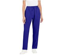 Keepink Scrub Trousers Women Elastic Waist Nursing Pants with Pockets Moisture Wicking Cargo Pant Ladies Work Trouser Healthcare Scrubs Nurse Medical Uniform Comfort Stretch Bottoms