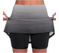 Keepink Skorts for Women UK Athletic Tennis Skirt with Shorts Casual Golf Skort High Waist Workout Summer Skirts Plus Size Knee Length Pants Running Sport Going Out Shorts S-5XL