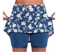 Keepink Skorts for Women UK Athletic Tennis Skirt with Shorts Casual Golf Skort High Waist Workout Summer Skirts Plus Size Knee Length Pants Running Sport Going Out Shorts S-5XL