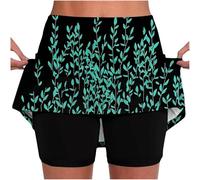 Keepink Skorts for Women UK Athletic Tennis Skirt with Shorts Casual Golf Skort High Waist Workout Summer Skirts Plus Size Knee Length Pants Running Sport Going Out Shorts S-5XL