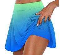 Keepink Skorts for Women UK with Inner Shorts Summer Golf Tennis Skirts Athletic Running Workout Skorts Ladies Lightweight Quick Dry Active Pants Breathable Skort Bike Shorts