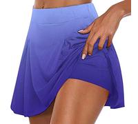 Keepink Skorts for Women UK with Inner Shorts Summer Golf Tennis Skirts Athletic Running Workout Skorts Ladies Lightweight Quick Dry Active Pants Breathable Skort Bike Shorts