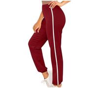 Keepink Sport Pants for Womens Y2K Striped Side Jogger Yoga Running Trousers Loose Lounge Pants Elastic Waist Sweatpants Workout Tapered Pants Activewear Track Bottom