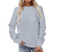 Keepink Sweatshirt for Women UK Plus Size 8/18 Long Sleeve Simple Solid Jumpers Casual Loose Elegant Pullover Trendy Crew Neck Shirt Ladies Tops Lightweight Hoodies Regular Sweat Shirts