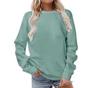Keepink Sweatshirt for Women UK Plus Size 8/18 Long Sleeve Simple Solid Jumpers Casual Loose Elegant Pullover Trendy Crew Neck Shirt Ladies Tops Lightweight Hoodies Regular Sweat Shirts