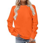 Keepink Sweatshirt for Women UK Plus Size 8/18 Long Sleeve Simple Solid Jumpers Casual Loose Elegant Pullover Trendy Crew Neck Shirt Ladies Tops Lightweight Hoodies Regular Sweat Shirts