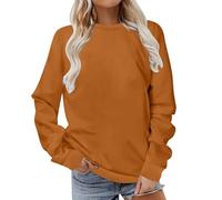 Keepink Sweatshirt for Women UK Plus Size Long Sleeve Top Solid Elegant Jumper Loose Casual Pullover Blouse Basic Crew Neck T Shirt Ladies Tops Lightweight Athletic Sweat Shirts