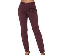 Keepink Trousers for Women UK Stretch Waist Button Work Trouser Casual Loose Long Pants Cargo Bottoms Ladies Joggers Elegant Smart Trouser for Formal Work Office Everyday Sale