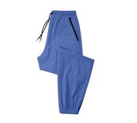 Keepink Unisex Joggers Trousers Lightweight Quick Dry Outdoor Walking Hiking Pants with Zipper Pockets Casual Elasticated Waist Sweatpants Athletic Workout Running Track Bottoms