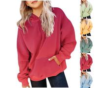 Keepink Unisex Kids Hoodies with Kangaroo Pocket Gradient Print Long Sleeve Pullover Tops Cute Oversized Hooded Sweatshirt Cozy Lightweight Athletic Outwear Boys & Girls Jumpers 2-14Y