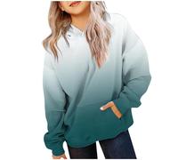 Keepink Unisex Kids Hoodies with Kangaroo Pocket Gradient Print Long Sleeve Pullover Tops Cute Oversized Hooded Sweatshirt Cozy Lightweight Athletic Outwear Boys & Girls Jumpers 2-14Y