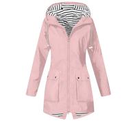 Keepink Waterproof Jackets W omen Breathable Lightweight Rain Coats Full Length Zip Jacket Ladies Raincoats with Hoods Pockets Windbreaker for Winter Hiking Snow Ski Outdoor Sale