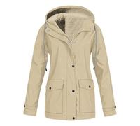 Keepink Waterproof Jackets Women Full Zip Rain Jackets with Hood Lightweight Casual Trench Coat Outdoor Travel Hiking Windbreaker Ladies Raincoats Plus Size 8-22 UK Clearance