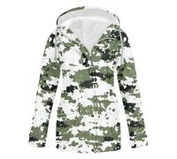 Keepink Waterproof Jackets Women Lightweight Long Sleeve Festival Raincoats Striped Long Trench Coat Ladies Fleece Hoodies Zip Windbreaker for Outdoors Hiking Travel UK Plus Size 12-26