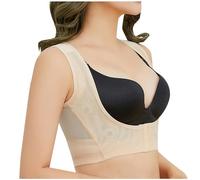 Keepink Women Front Closure Surgical Bra Shaper Women's Chest Breast Support Back Shoulder Posture Corrector Tops Compression Sleeveless Slimmer Shapewear Underwear