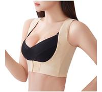 Keepink Women Front Closure Surgical Bra Shaper Women's Chest Breast Support Back Shoulder Posture Corrector Tops Compression Sleeveless Slimmer Shapewear Underwear
