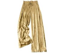 Keepink Women Metallic Shiny Pants Baggy Wide Leg Casual Hot Stamping Trousers Hip Hop High Elastic Waisted Trouser Jazz Dance Yoga Streetwear Festival Disco Party Bottoms All Season