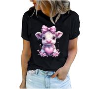 Keepink Women Tops UK Funny Heart Graphic Cotton T Shirts Loose Short Sleeve Crewneck Top Casual Basic Shirts Tee Cute Athletic Tshirts Ladies Pullover Jumper Valentine's Day Blouses