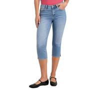 Keepink Women's Denim Capri Pants Slim Fit Stretchy 3/4 Length Jeans Summer Casual Pull On Bottoms Plus Size High Waisted Cropped Trousers Workwear Ladies Jeggings Tights Joggers with Pockets