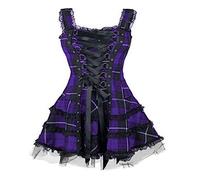 Keepink Womens Dresses Plus Size 8/22 UK Sleeveless Strap Victorian Dress Gothic Style Bustier Corset Dress Lace Vintage Dress Lace-up Casual Mini Dress for Halloween Occasions Sale