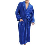 Keepink Womens Dressing Gowns Long Robes Lightweight Bathrobe Housecoats Flannel Kimono Robe Ladies Fluffy Fleece Soft Cosy Warm Robe Pockets Loungewear Plus Size 10-18 UK Sale