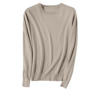 Keepink Womens Jumpers Crewneck Long Sleeve Tops Ladies Jumper Loose Knitted Cotton Pullover Sweatshirts Warm Lightweight Wool Sweater Tunic Hoodies T-Shirts Fall Winter Outfits