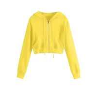 Keepink Women's Lightweight Hoodies Full Zip Up Sweatshirts with Pockets Long Sleeve Thin Casual Cropped Hoodie Sweatshirt 90s Drawstring Hooded Crop Jacket Top Sale