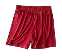 Keepink Womens Pyjamas Shorts Elastic Waist Boxers Shorts Super Soft Comfy Sleeping Shorts Solid Lounge Bottoms for Yoga Gym Running, Summer Pj Shorts for Women Sleepwear