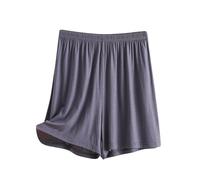 Keepink Womens Pyjamas Shorts Elastic Waist Boxers Shorts Super Soft Comfy Sleeping Shorts Solid Lounge Bottoms for Yoga Gym Running, Summer Pj Shorts for Women Sleepwear