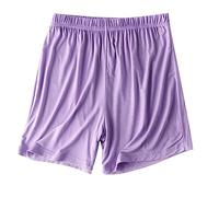 Keepink Womens Pyjamas Shorts Elastic Waist Boxers Shorts Super Soft Comfy Sleeping Shorts Solid Lounge Bottoms for Yoga Gym Running, Summer Pj Shorts for Women Sleepwear