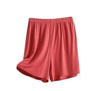 Keepink Womens Pyjamas Shorts Elastic Waist Boxers Shorts Super Soft Comfy Sleeping Shorts Solid Lounge Bottoms for Yoga Gym Running, Summer Pj Shorts for Women Sleepwear