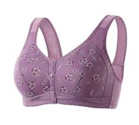 Keepink Women's Sports Bras Post Surgical Bra Front Closure Mastectomy Bras Comfy T Shirt Bra Push Up Non Wired Bralettes Sleep Underwear Full Coverage High Support Everyday Bralette