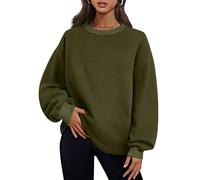 Keepink Womens Sweatshirts Casual Long Sleeve Crew Neck Jumpers Plain Cute Preppy Sweatshirt Comfy Lightweight Tunic Pullover Baggy Dressy Shirts Fall Winter Basic Tops with Pocket