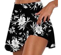 Keepink Women's Tennis Skorts Plus Size Skirts with Shorts Underneath Summer Cute Mini Skort Trendy Ladies Skorts Tummy Control Elastic High Waist Athletic Skirts Golf Sports