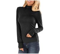 Keepink Womens Top Shirts Long Sleeve Crew Neck Basic T Shirts Solid Casual Tunic Tshirts Stretch Slim Fit Tee Shirt Ladies Jumpers Athletic Fit Pullover Y2K Going Out Clothes S-3XL