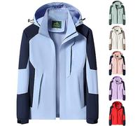 Keepink Womens Waterproof Jackets Lightweight Breathable Raincoats Quick Dry Packable Hooded Windbreaker Ladies Rain Coats Outdoor Camping Rain Trench with Pocket Clearance
