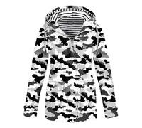 Keepink Womens Waterproof Jackets Lightweight Hooded Rain Coats Striped Lined Windbreaker Long Sleeve Zip Up Trench Coat Ladies Raincoats Active Outwear Pockets Large 12-26