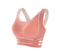 Keepink Yoga Sports Bras Front Cross Side Buckle Push Up Bra High Support Wireless Bras Wide Straps Full Coverage Bralette Plus Size for Large Breasts Everyday Shapewear