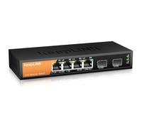 keepLiNK 6-Port 2.5G Switch, Unmanaged, 4 x 2.5GBASE-T Ports and 2 x 10GBASE-T SFP Slots, 60Gbps Switching Capacity, Plug & Play/Wall Mountable / Fanless Metal Case