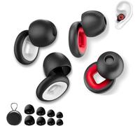 Keeplus Artevive Moto Earplugs - 27 Db, Ultra-Comfy Reusable Noise-Reducing Earplugs for Sleep, Focus (Mix, 1) - Red, White