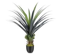 Keeplush 4FT Artificial Spiked Agave Plants, Artificial Plants Outdoor UV Resistant, 115cm Small Artificial Plants Indoor Perfect for Front Porch, Patio, Home, Office Decor
