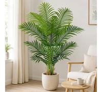 Keeplush Artificial Plants Large 120 cm Artificial Plant in Pot Plastic Artificial Palm Tree Like Real Fake Plants Decoration for Living Room Balcony Bedroom Office Perfect Housewarming Gift (1 Pack)