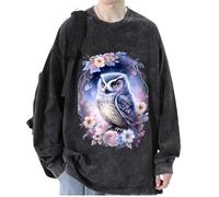 keepmore Aesthetic Owl 3D Printed Men's Women's Pullover Sweatshirts Hip Hop T-Shirt Long Sleeve Sweater Tops Streetwear