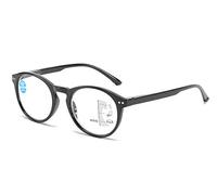 keepmore Anti-blue Light Progressive Multifocal Reading Glasses Women Men Classic Oval Frame Presbyopic Glasses with +1.0 to +3.5